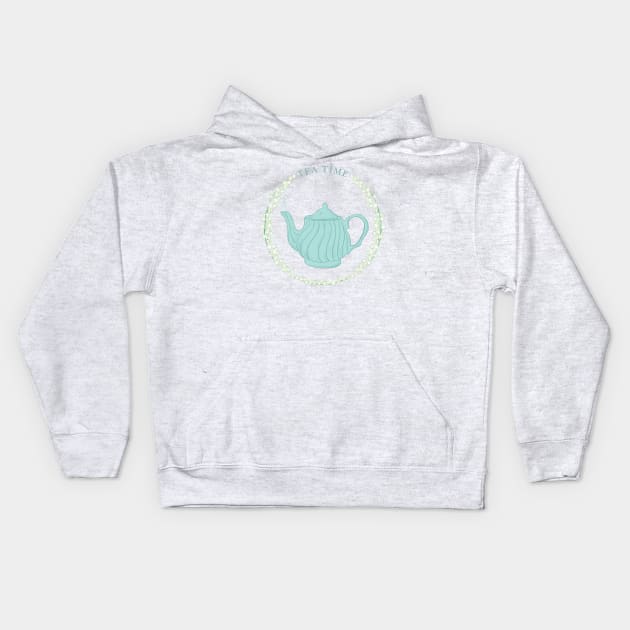 Tea Time Kids Hoodie by SWON Design